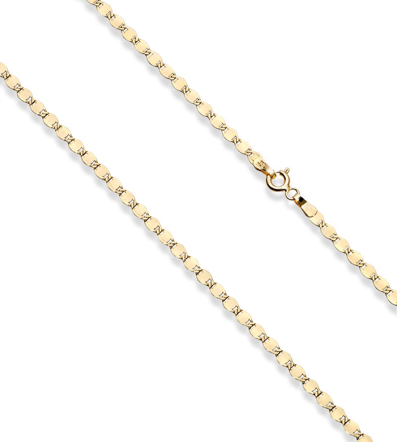 Miabella Italian 925 Sterling Silver, 18K Gold Plated Sparkle Mirror Link Chain Necklace for Women, Made in Italy (yellow-gold-plated-silver, Length 26 Inches) - Image 2